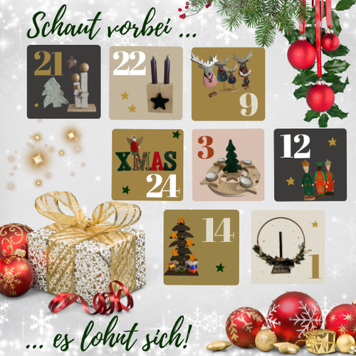 Weihnachtliches Bildmotiv mit Text: Einladung zum Winterzauber 2023.