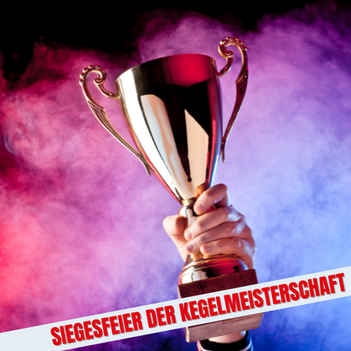 Eine Hand, die einen Pokal hochhält.