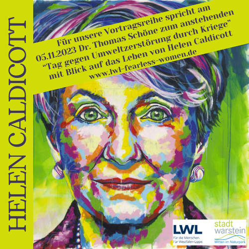 Das Portrait von Helen Caldicott des Künstlers Oliver Schäfer.